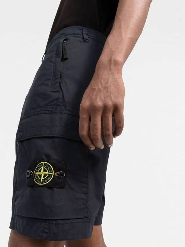 Cargo Bermuda Shorts Navy - STONE ISLAND - BALAAN 5