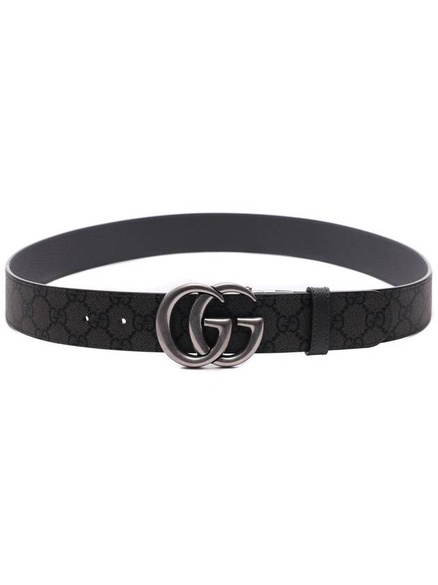 GG Marmont Reversible Belt Grey - GUCCI - BALAAN 5