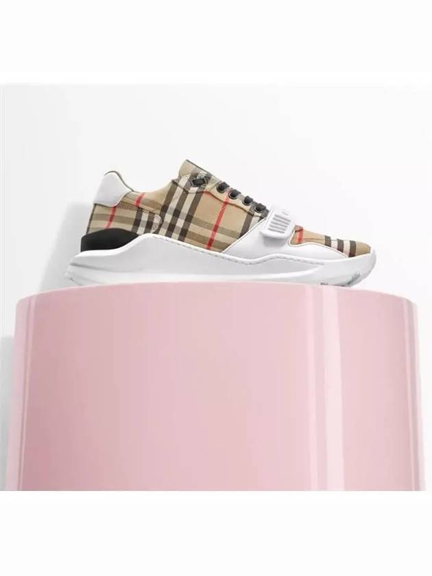 Vintage Check Suede Leather Sneakers Archive Beige - BURBERRY - BALAAN 9