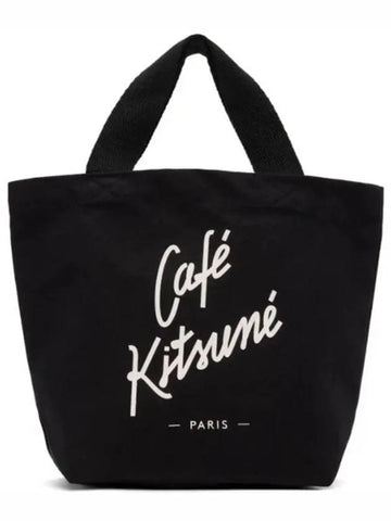 Maison Kitsune Mini Cafe Kitsune Fix Carry Handle Canvas Tote Bag - MAISON KITSUNE - BALAAN 1