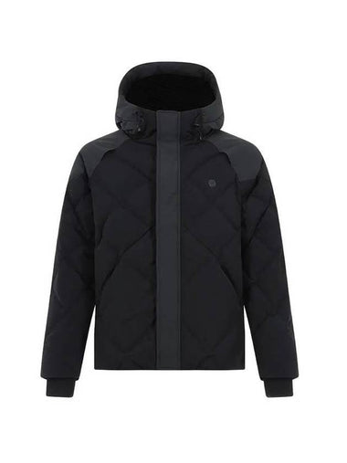 Cordura Nylon Mix Hooded Down Puffer Padding Charcoal - OFFGRID - BALAAN 1