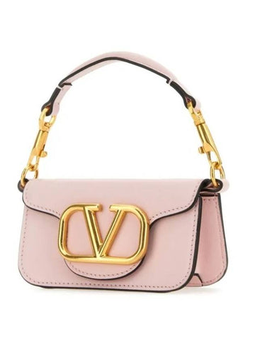 Gold Hardware V Logo Shoulder Bag Pink - VALENTINO - BALAAN 1