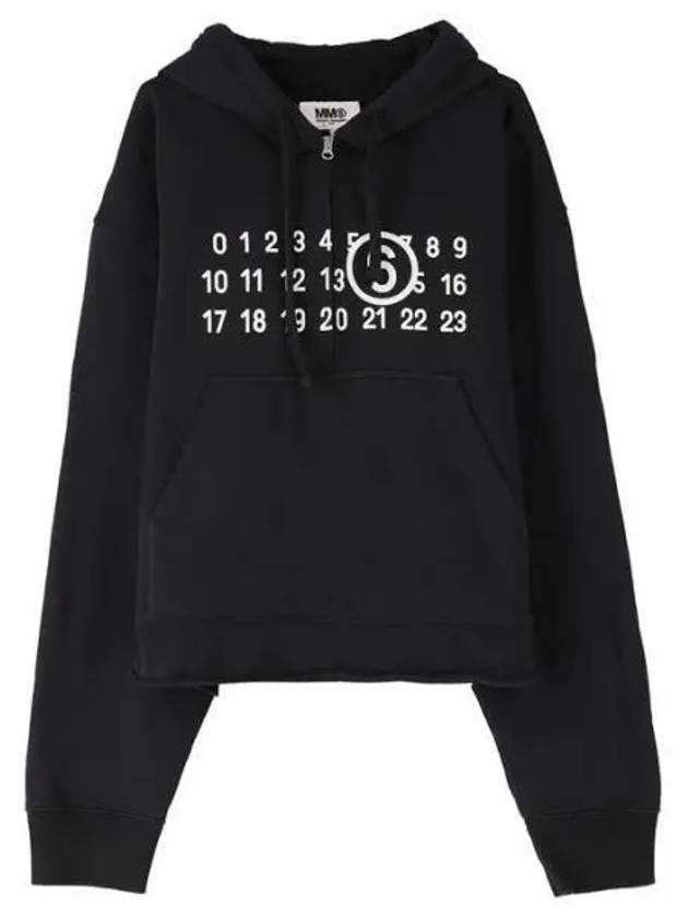 Numeric Logo Zip Hoodie Sweatshirt Black - MAISON MARGIELA - BALAAN 2