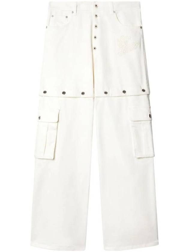 90 aposs mid-rise straight jeans OMYA183S24DEN0010202 - OFF WHITE - BALAAN 1