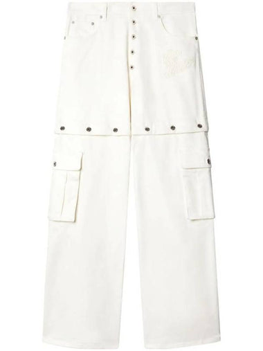 90 aposs mid-rise straight jeans OMYA183S24DEN0010202 - OFF WHITE - BALAAN 1