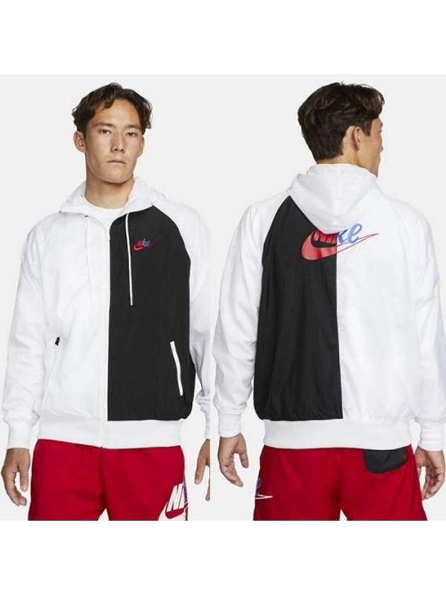 01DD4850010Wind Runner Back Logo JacketWhite Black Red Blue - NIKE - BALAAN 1