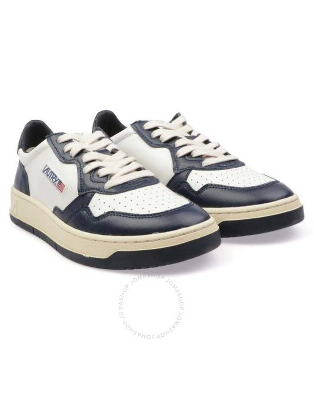 Medalist Navy Tab Low Top Sneakers White Navy - AUTRY - BALAAN 3