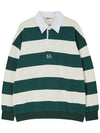 Striped Rugby Collar Sweatshirt Green - THE GREEN LAB - BALAAN 1