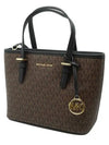 Signature two way mini women s tote bag 35T9GTVT0B BROWN BLK - MICHAEL KORS - BALAAN 2