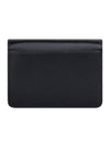 Triomphe Shiny Calfskin Flap Card Wallet Black - CELINE - BALAAN 5