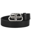 Men's BB Buckle Large Belt Black - BALENCIAGA - BALAAN 4