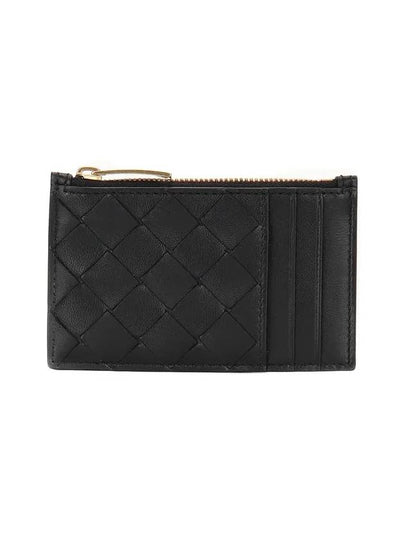 Intrecciato Zipper Card Wallet Black - BOTTEGA VENETA - BALAAN 2