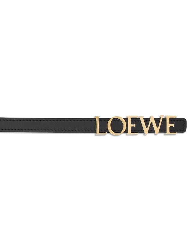 Logo Buckle Smooth Calfskin Belt Black - LOEWE - BALAAN 3