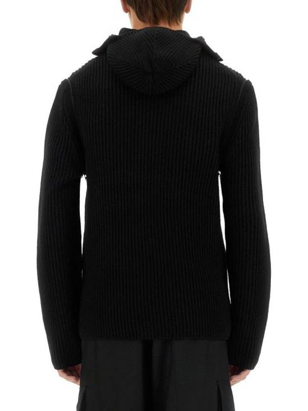 Safety Balaclava Jersey Zipper Cardigan Black - HELMUT LANG - BALAAN 4