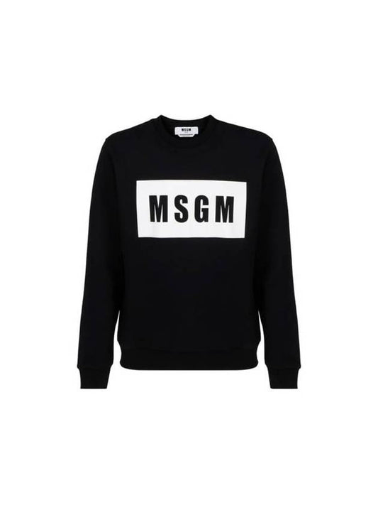 box logo print sweatshirt black - MSGM - BALAAN 1