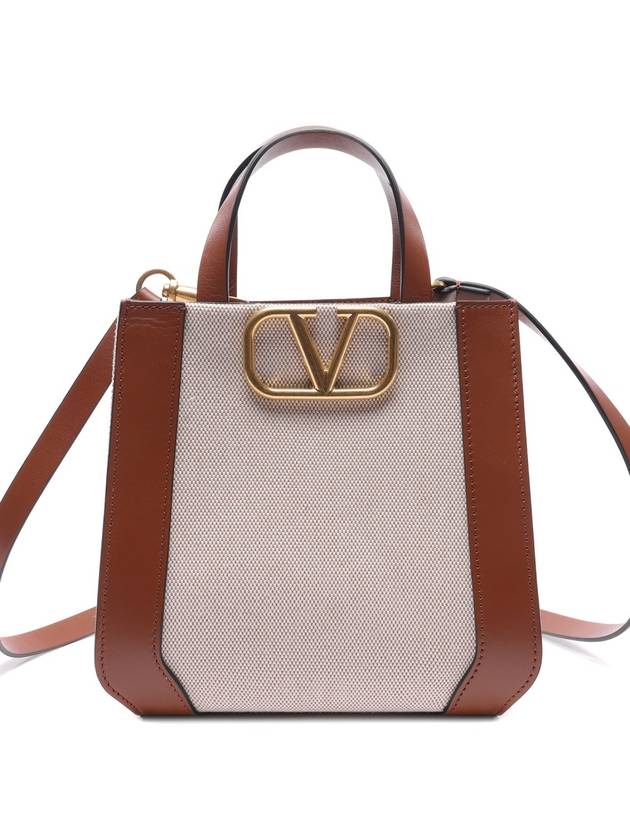 V Logo Signature Tote Bag Tote Bag Beige - VALENTINO - BALAAN 2