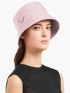 Re-Nylon Triangle Logo Bucket Hat Alabaster Pink - PRADA - BALAAN 2