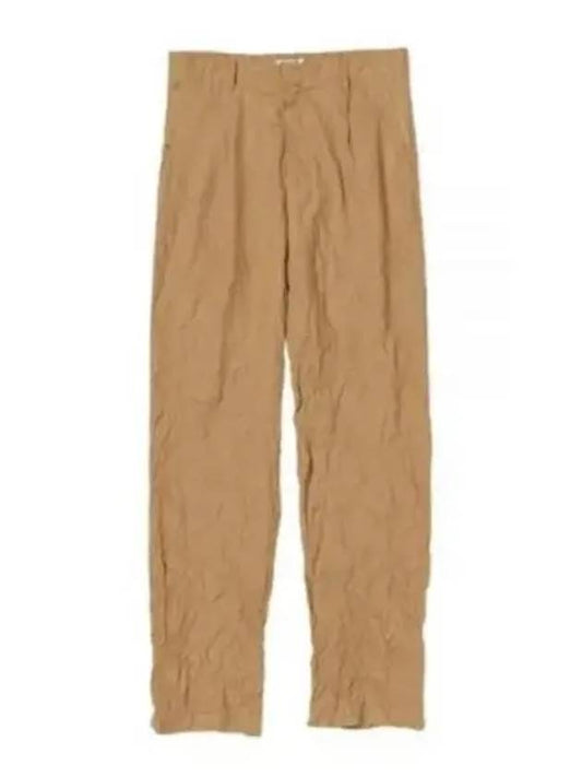 24 WRINKLED WASHED FINX TWILL PANTS BROWN A24SP03FW Wrinkle Fins - AURALEE - BALAAN 1