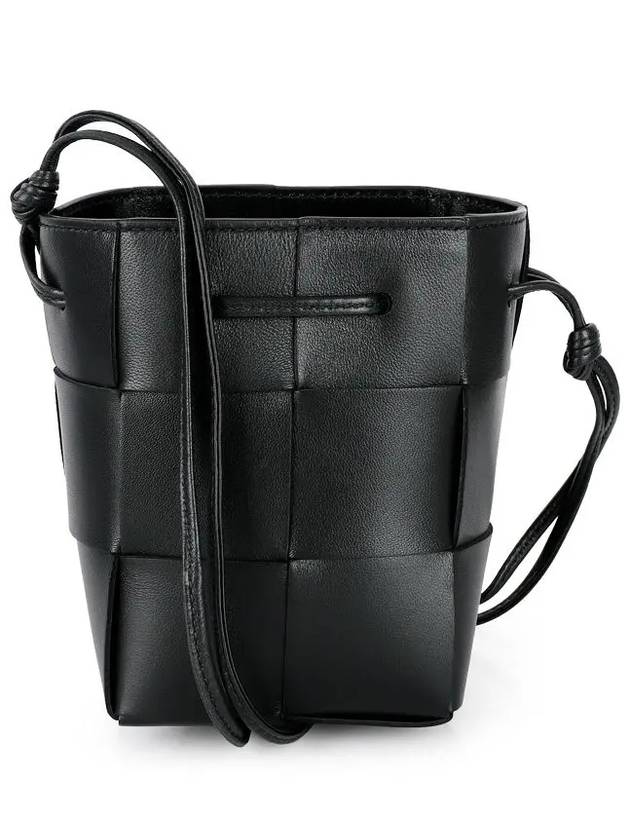 Intrecciato Cassette Small Bucket Bag Black - BOTTEGA VENETA - BALAAN 3