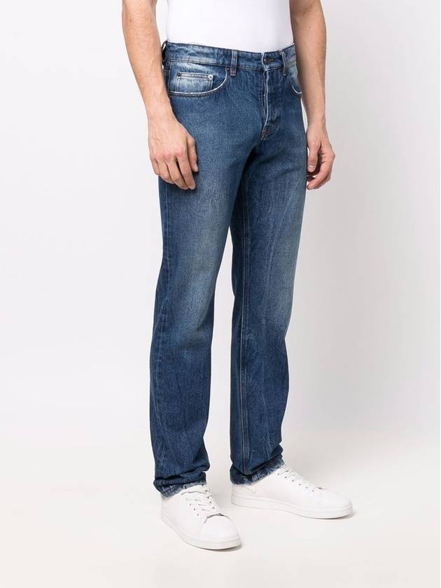 Classic Fit Denim Straight Pants Blue - AMI - BALAAN 5