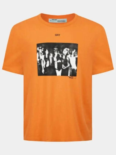 Men's Spray Arrow Oversized Short Sleeve T-Shirt Orange - OFF WHITE - BALAAN 2