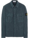 Wappen Patch Two Pocket Shirt Jacket Blue Green - STONE ISLAND - BALAAN 2