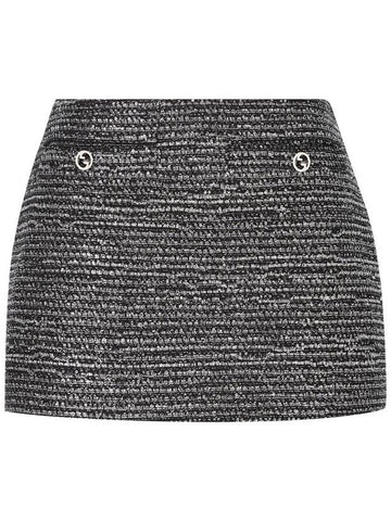 striped tweed mini skirt - GUCCI - BALAAN 1