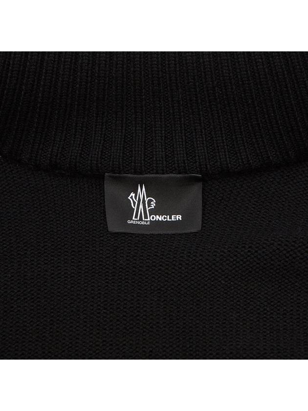 Arm Lettering Logo Padded Cardigan Black - MONCLER - BALAAN 11