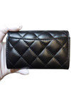 Classic Card Holder Lambskin Black Metal Black - CHANEL - BALAAN 7