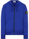 Men's Waffen Patch Fleece Zip Up Hoodie Bluette - STONE ISLAND - BALAAN 2