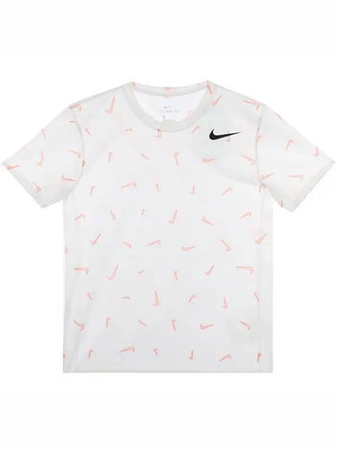 Dri-Fit Print Training Short Sleeve T-Shirt White - NIKE - BALAAN 1