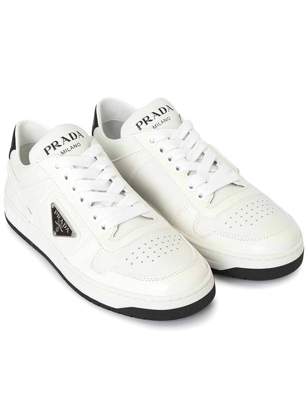 Downtown Leather Low Top Sneakers White - PRADA - BALAAN 4