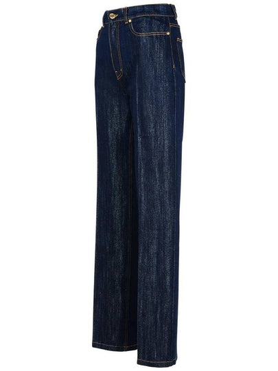 Casablanca 'Lurex' Blue Cotton Blend Jeans - CASABLANCA - BALAAN 2