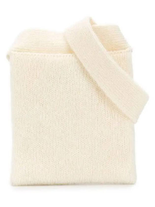 Strap Virgin Wool Knit Shoulder Bag White - LEMAIRE - BALAAN 2