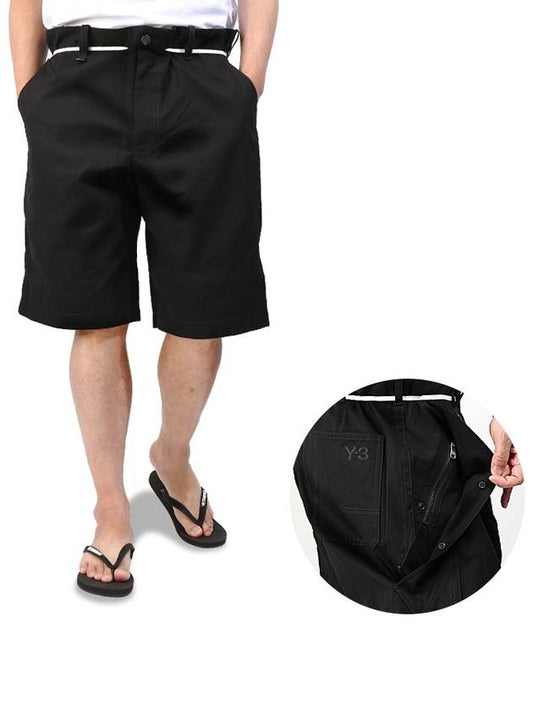 Men's Workwear Shorts Black - Y-3 - BALAAN.