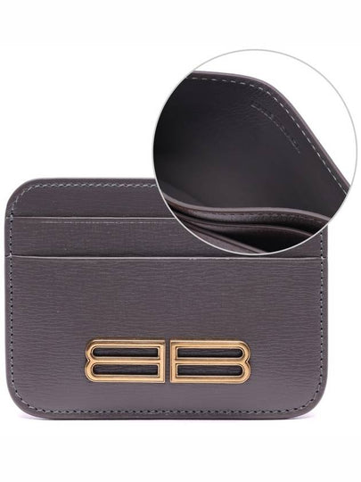 Gossip BB Logo Card Wallet Grey - BALENCIAGA - BALAAN 2