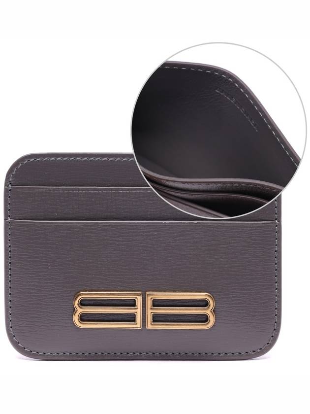 Gossip BB Logo Card Wallet Grey - BALENCIAGA - BALAAN 3