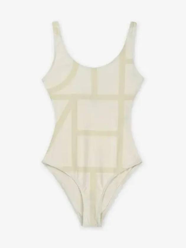 Monogram One-Piece Swimsuit Sand - TOTEME - BALAAN 2