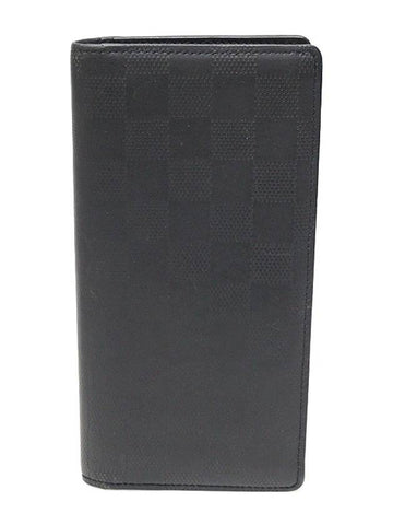 N63010 Damier Infini Onyx Leather Brazza Wallet Long - LOUIS VUITTON - BALAAN 1