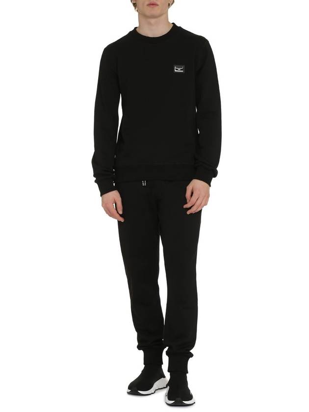 Jersey Brand Tag Sweatshirt Black - DOLCE&GABBANA - BALAAN 4