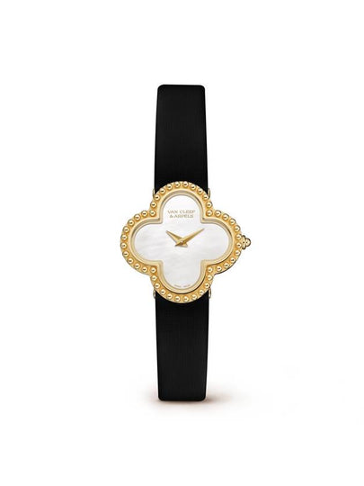 Alhambra Small Leather Watch Gold Black - VANCLEEFARPELS - BALAAN 2