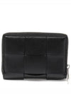 Cassette Zipper Leather Coin Purse Black - BOTTEGA VENETA - BALAAN 2