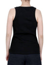 Women's Embroidered Logo Sleeveless Black - MONCLER - BALAAN 5