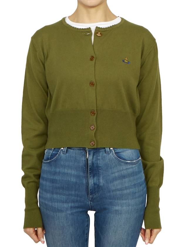 Bea Cropped Cardigan Sage Green - VIVIENNE WESTWOOD - BALAAN 3