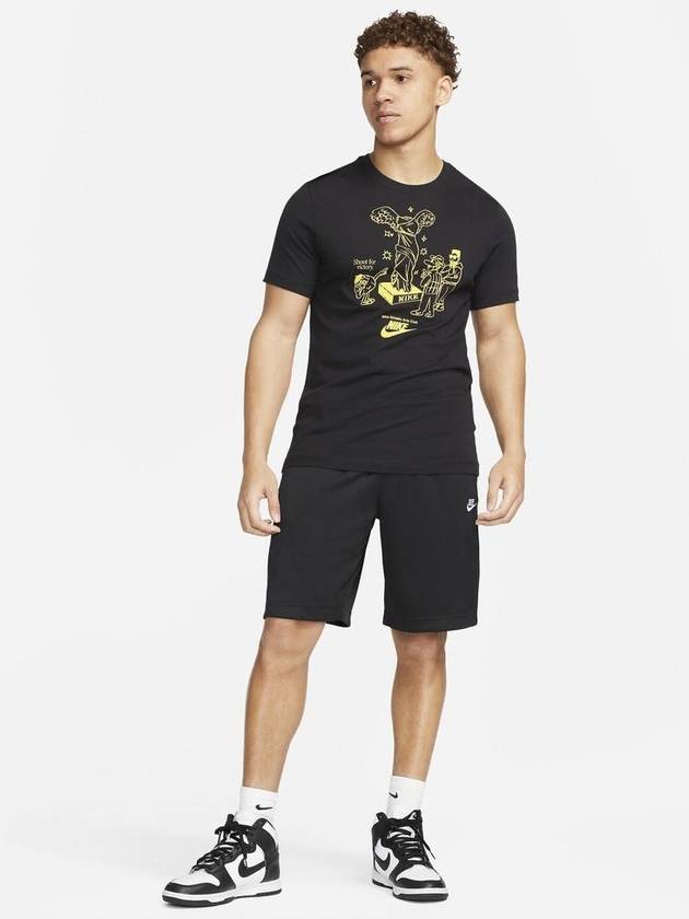 Club PK Swoosh Embroidered Logo Shorts Black - NIKE - BALAAN 4