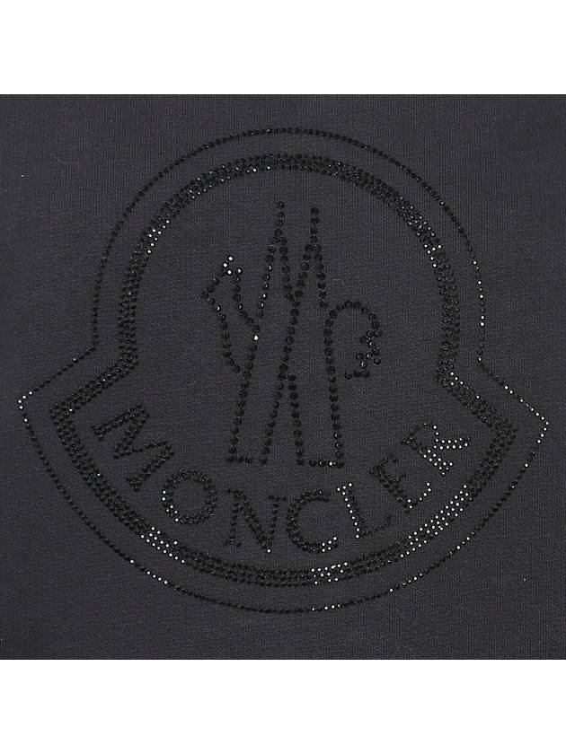 Crystal Logo Sweatshirt Black - MONCLER - BALAAN 7