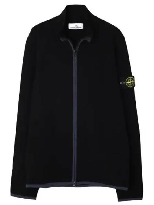 Stretch wool zip up knit cardigan regular fit men s jacket - STONE ISLAND - BALAAN 1