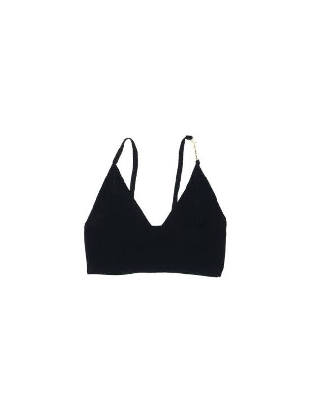 Le Bandeau Pralu Logo Knit Bra Black - JACQUEMUS - BALAAN 2