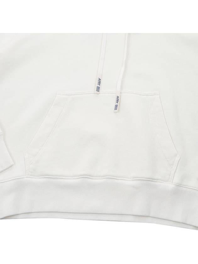 Embroidered Iconic Logo Cotton Hoodie White - AUTRY - BALAAN 8