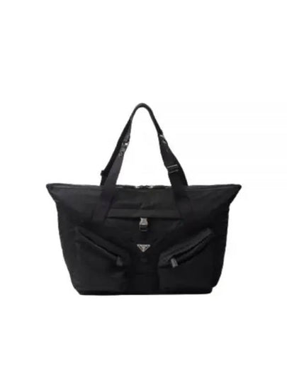 Re-Nylon Leather Travel Tote Bag Black - PRADA - BALAAN 2